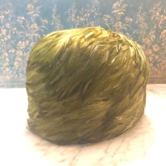 Vintage Handmade Mertize Millinery Feather Hat - Picture 4 of 12